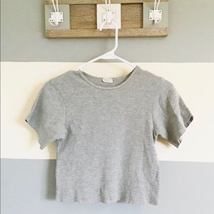 John galt cropped Grey tee